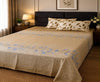Blue Leaf Border Digital Bedsheet