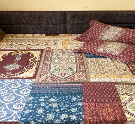 Vintage Patchwork Digital Bedsheet