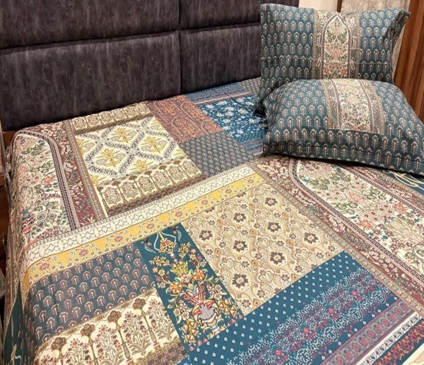 Vintage Patchwork Digital Bedsheet
