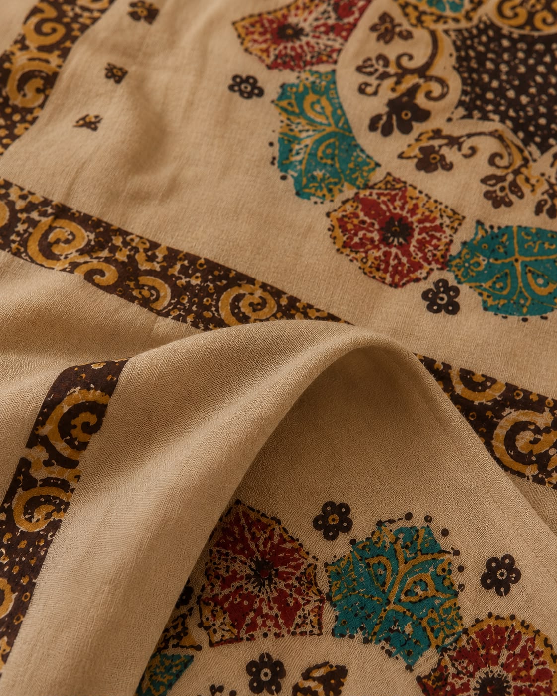 Traditional Mandala Patchwork Digital Bedsheet