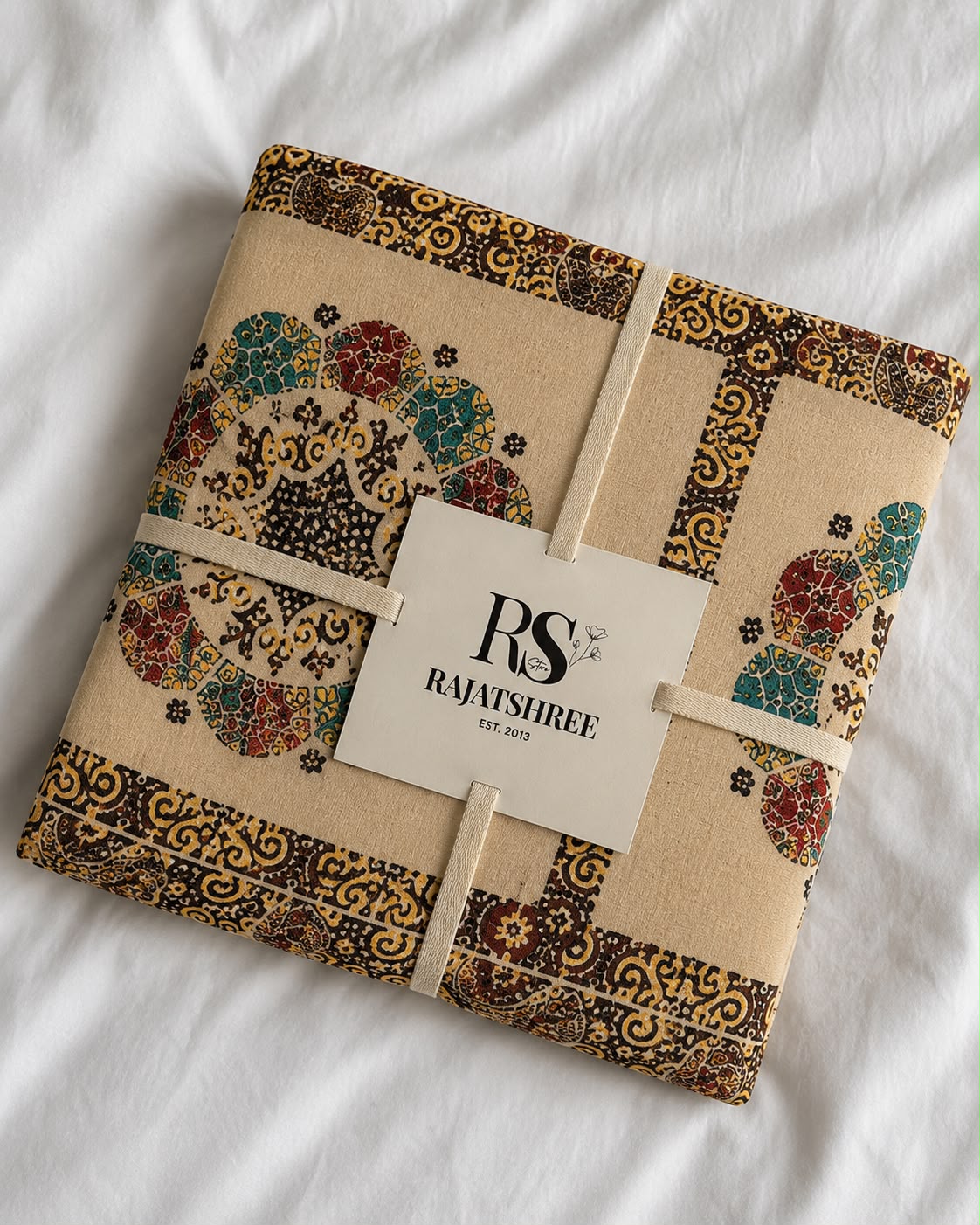 Traditional Mandala Patchwork Digital Bedsheet