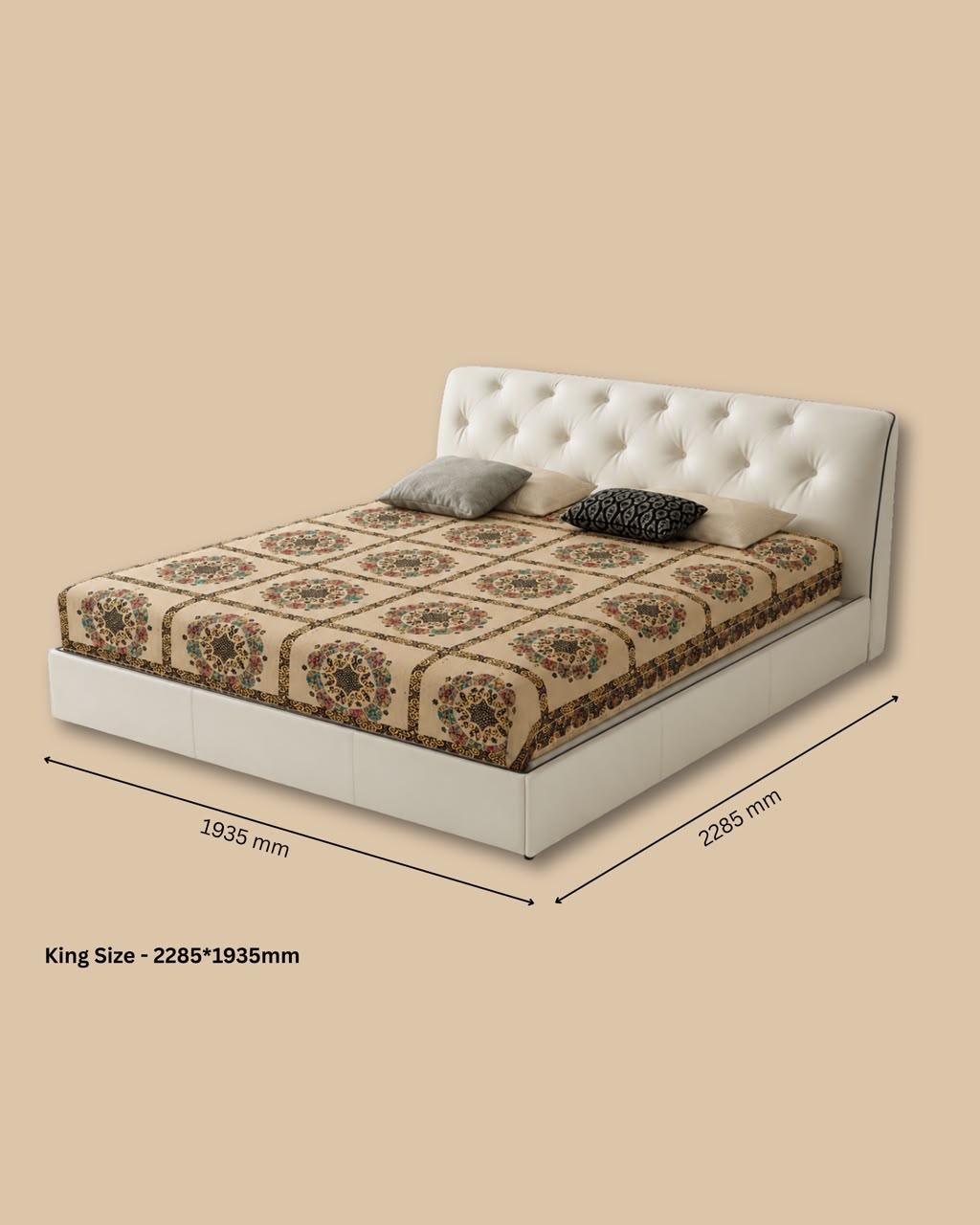 Traditional Mandala Patchwork Digital Bedsheet