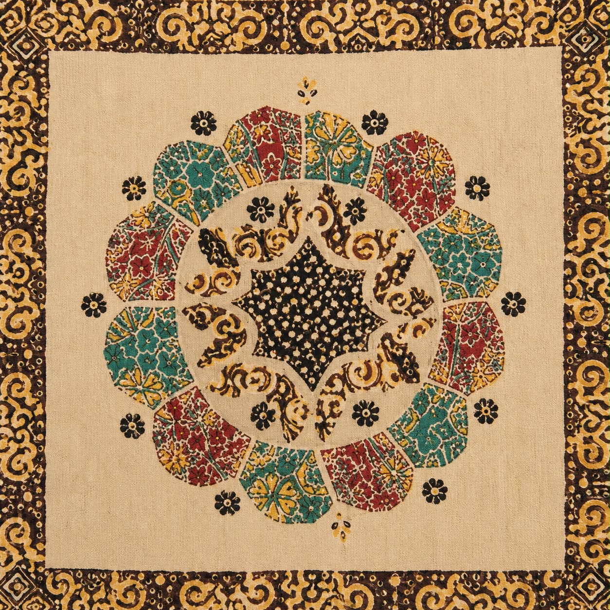 Traditional Mandala Patchwork Digital Bedsheet