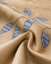 Blue Leaf Border Digital Bedsheet