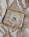 Blue Leaf Border Digital Bedsheet
