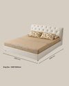 Blue Leaf Border Digital Bedsheet