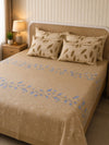 Blue Leaf Border Digital Bedsheet
