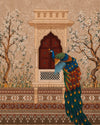 Peacock Door Digital Bedsheet