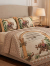 Royal Elephant Digital Bedsheet - Brown