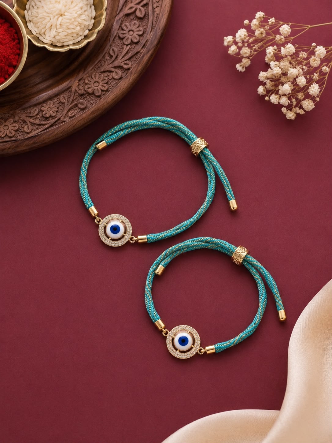Blue Evil Eye Bracelet Rakhi