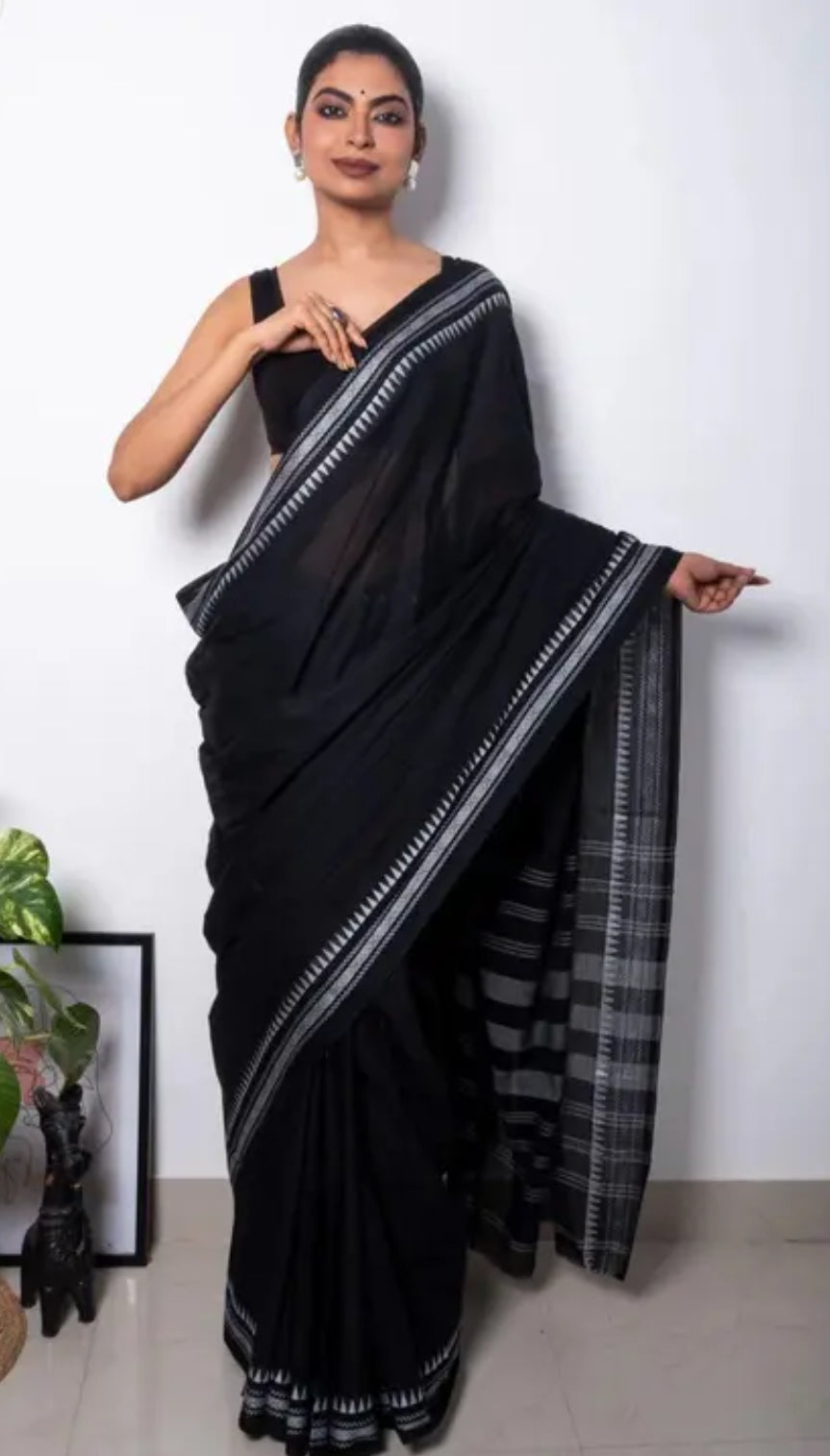 Bordered Pure Cotton Saree