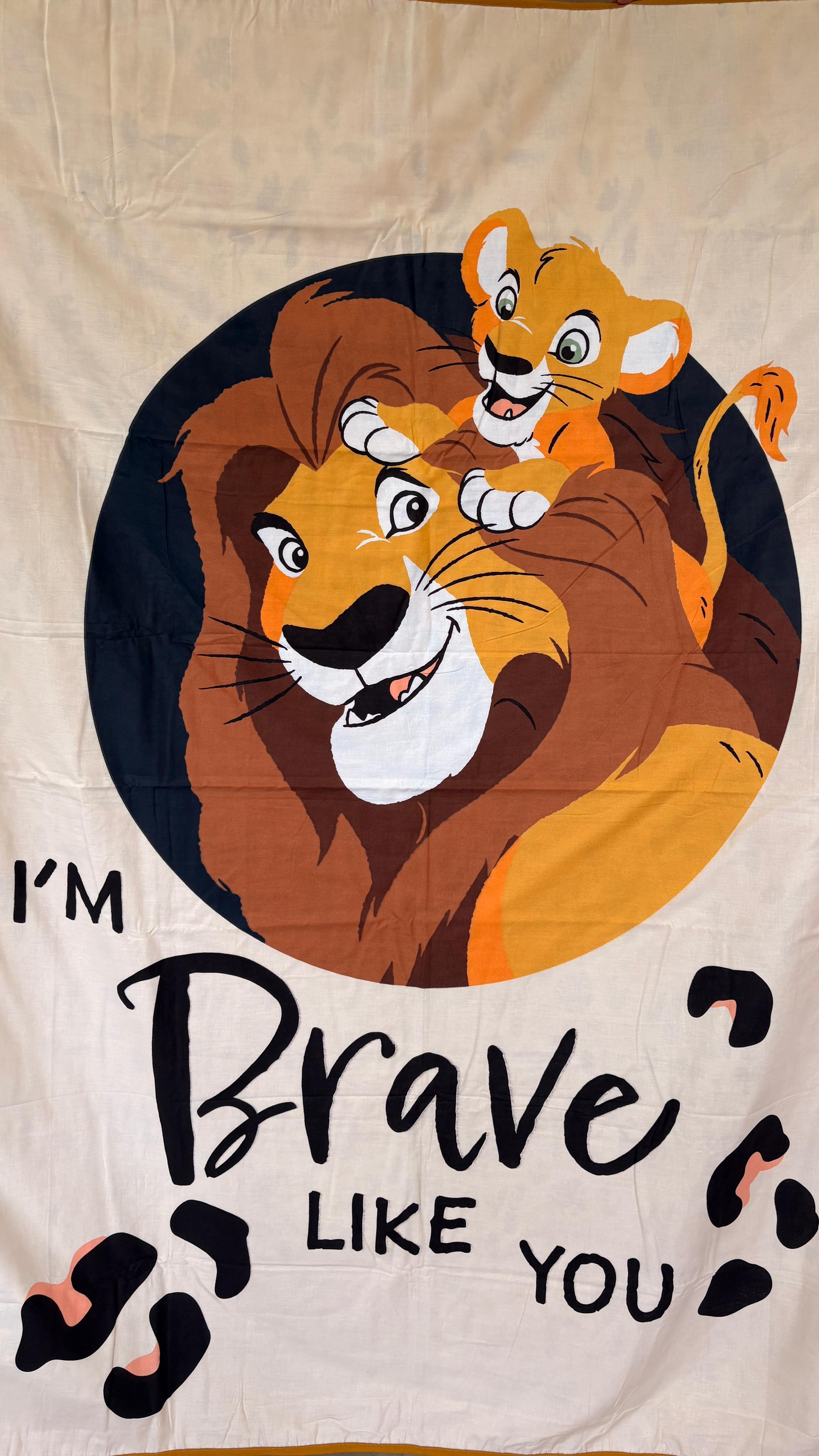 Lion King Printed Cambric Cotton Dohar