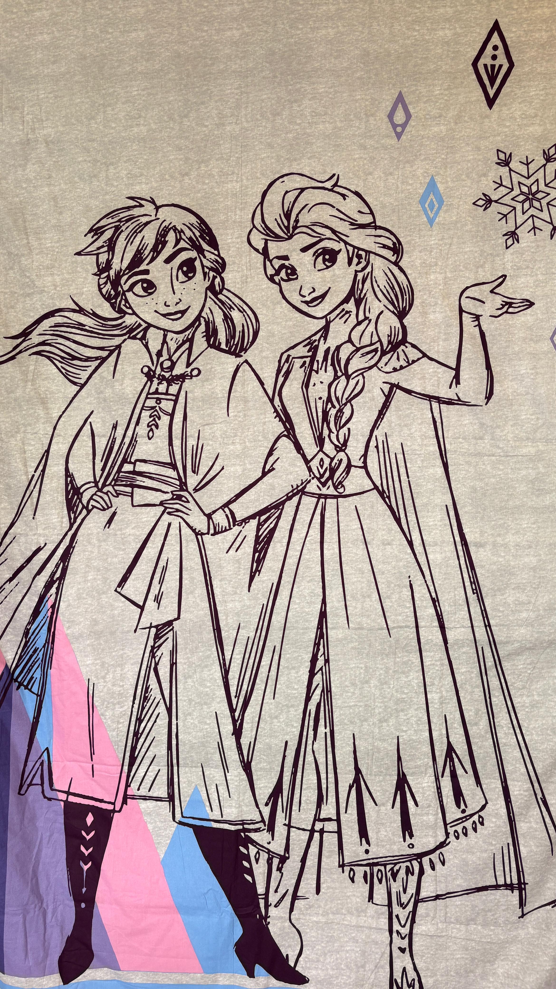 Frozen Printed Cambric Cotton Dohar