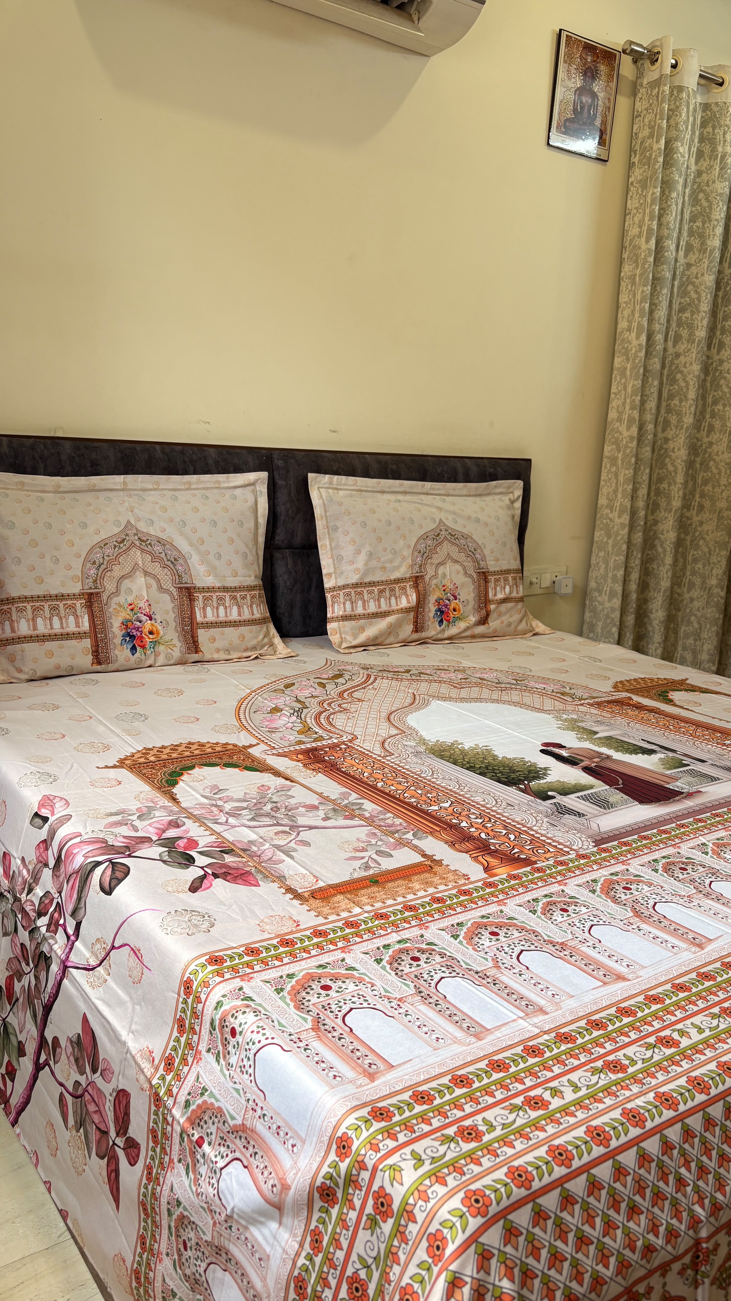 Rajasthani Couple King Size Bedsheet