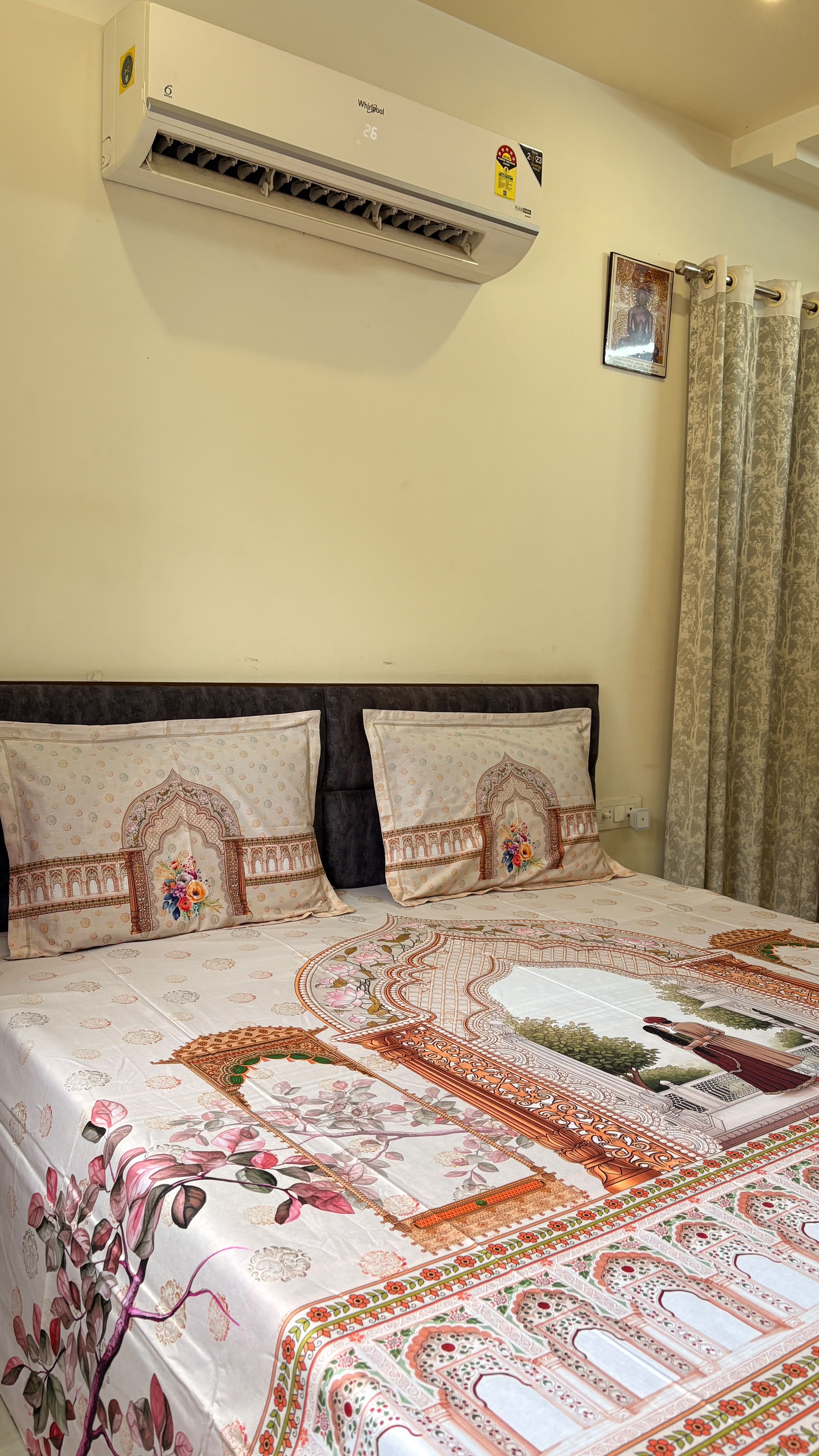 Rajasthani Couple King Size Bedsheet