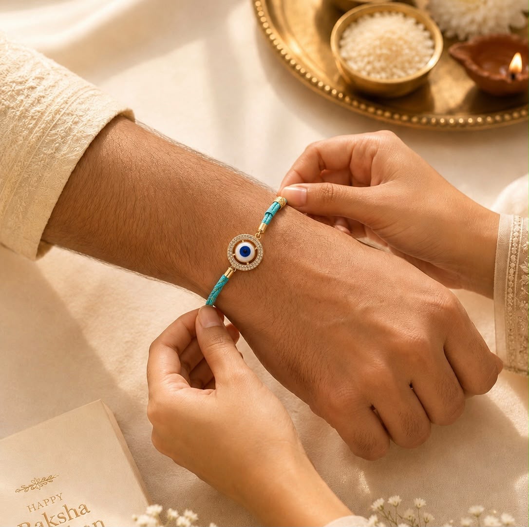 Blue Evil Eye Bracelet Rakhi