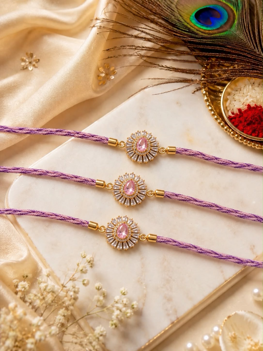 Blush Radiance Adjustable Rakhi