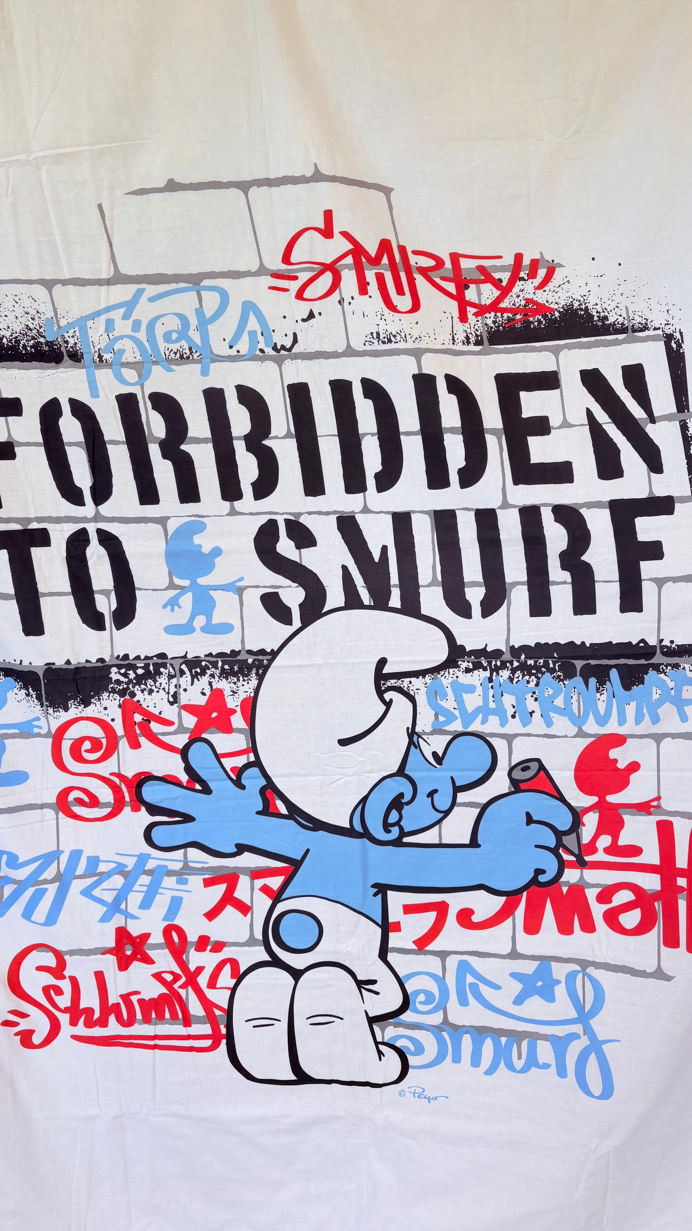 Smurf Printed Cambric Cotton Dohar